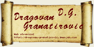 Dragovan Granatirović vizit kartica